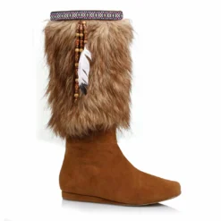 Ellie Shoes Faux Suede Boot With Faux Fur Cuff