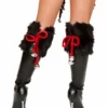 JValentine Jingle Bell Black Boot Toppers