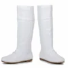 Ellie Shoes White Flat Knee High Boot