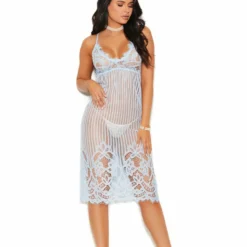 Elegant Moments Baby Blue Gown SLEEPWEAR