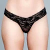 Be Wicked Cut Lace Panties Black LINGERIE