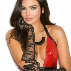 Elegant Moments ACCESORIES Elbow Length Lace Gloves