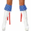 Roma Costume ACCESORIES Red White And Blue Boot Cuffs