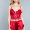 Be Wicked SLEEPWEAR Kristal Cami Set Red