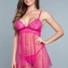 Be Wicked LINGERIE Hailey Babydoll Fuchsia