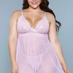 Be Wicked Hailey Babydoll Lavender LINGERIE