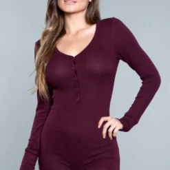 Be Wicked Nala Romper Burgundy
