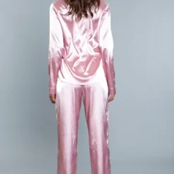 Be Wicked Tessa Satin Set Rose