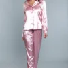 Be Wicked Tessa Satin Set Rose