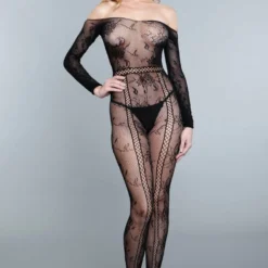 Be Wicked LINGERIE Silent Movies Bodystocking
