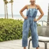 Espiral Blue Stripes Jumpsuit 1 Espiral Blue Stripes Jumpsuit