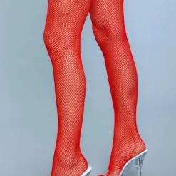 Be Wicked Great Catch Thigh Highs Red Hosiery