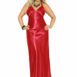 Elegant Moments Plus Size Lingerie Satin Sleepdress Gown 7 Elegant Moments Plus Size Lingerie Satin Sleepdress Gown