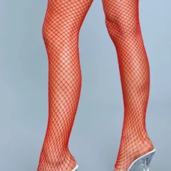 Be Wicked Hosiery Catch Me If You Can Thigh Highs Red