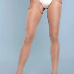 Be Wicked Rare Sight Suspender Pantyhose Nude