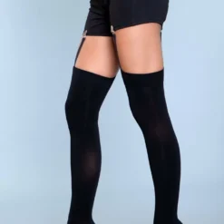 Be Wicked Hosiery Hanging On Clip Garter Thigh Highs