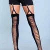 Be Wicked Hosiery Illusion Clip Garter Thigh Highs