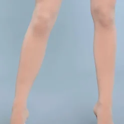 Be Wicked Opaque Nylon Thigh Highs Nude Hosiery