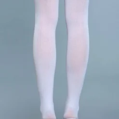 Be Wicked Opaque Nylon Thigh Highs White Hosiery