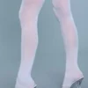 Be Wicked Opaque Nylon Thigh Highs White Hosiery