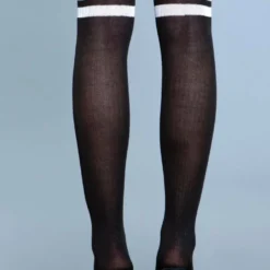 Be Wicked Going Pro Thigh Highs Black Hosiery