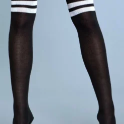 Be Wicked Going Pro Thigh Highs Black Hosiery