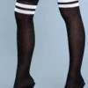 Be Wicked Going Pro Thigh Highs Black Hosiery
