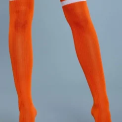 Be Wicked Hosiery Going Pro Thigh Highs Orange