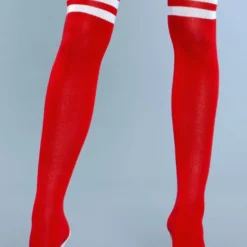 Be Wicked Hosiery Going Pro Thigh Highs Red