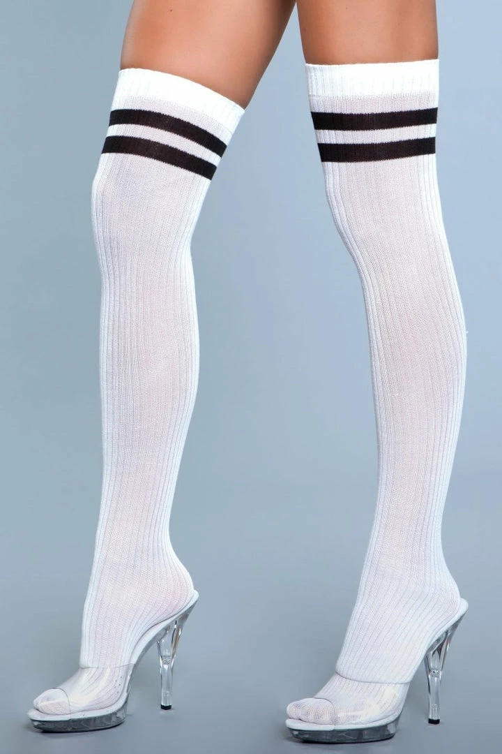 Be Wicked Going Pro Thigh Highs White 3 Be Wicked Going Pro Thigh Highs White