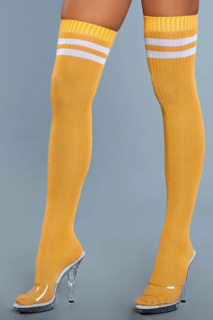 Be Wicked Hosiery Going Pro Thigh Highs Yellow 3 Be Wicked Hosiery Going Pro Thigh Highs Yellow