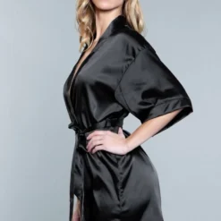 Be Wicked Home Alone Robe Black LINGERIE 8 Be Wicked Home Alone Robe Black LINGERIE