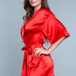 Be Wicked Home Alone Robe Red LINGERIE
