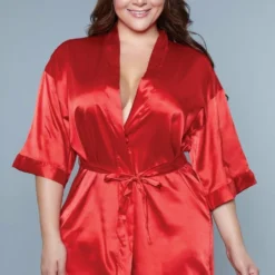 Be Wicked Home Alone Robe Red LINGERIE