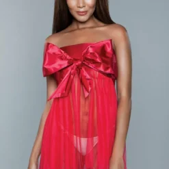 Be Wicked Red Bow Lingerie Dress