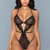 Be Wicked Jacklyn Lace Teddy Black 2 Be Wicked Jacklyn Lace Teddy Black