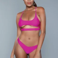 Be Wicked Gianna 2 Piece Swimsuit Hot Pink