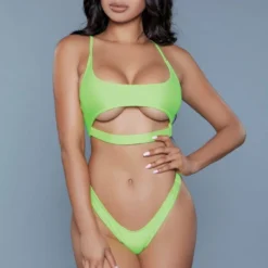 Be Wicked SWIMWEAR Gianna 2 Piece Swimsuit Neon Yellow