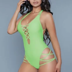 Be Wicked Amaya One Piece Swimsuit Lime