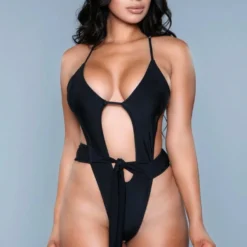 Be Wicked Trinity One Piece Swimsuit Black