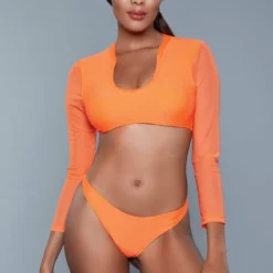 Be Wicked Cardi 2 Piece Swimsuit Orange