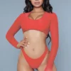Be Wicked Cardi 2 Piece Swimsuit Red