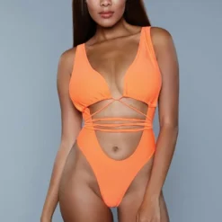 Be Wicked Makayla One Piece Swimsuit Orange