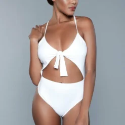 Be Wicked SWIMWEAR Delaney One Piece Swimsuit White