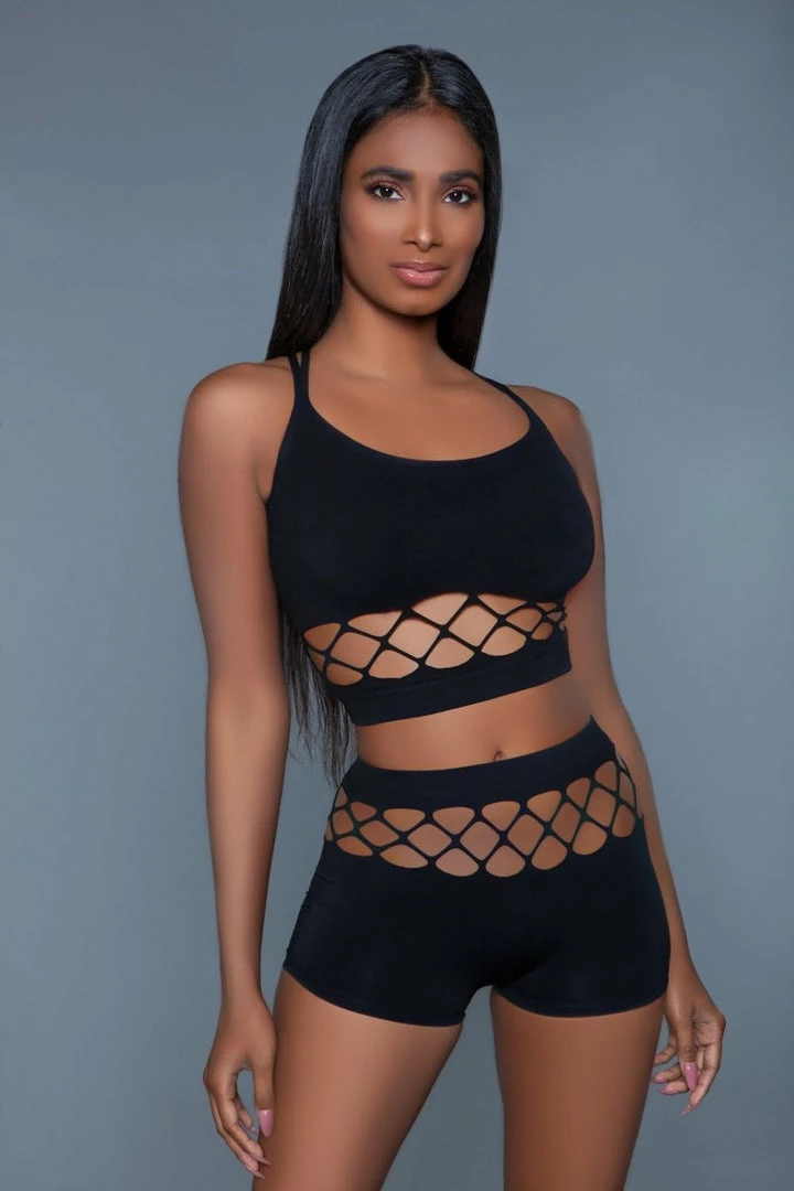Be Wicked Black Palmer Short And Top Set CLOTHING 3 Be Wicked Black Palmer Short And Top Set CLOTHING