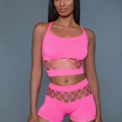 Be Wicked Pink Palmer Short And Top Set