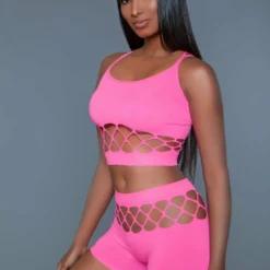 Be Wicked Pink Palmer Short And Top Set