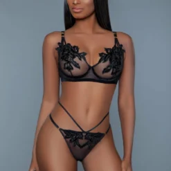 Be Wicked Evangeline Black Lingerie Set