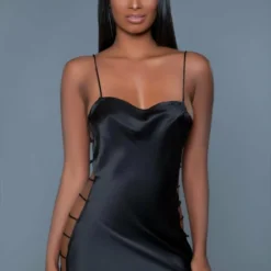 Be Wicked Brooklyn Black Slip LINGERIE