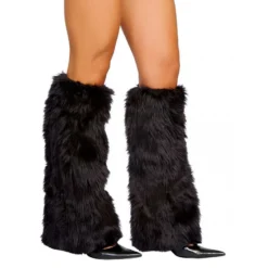 Roma Costume Faux Fur Leg Warmers ACCESORIES